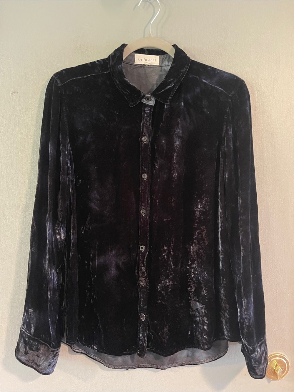 Bella Dahl - Velvet Contrast Halle Shirt size m